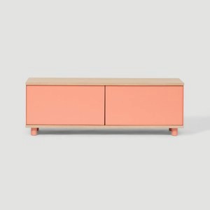 PODIUM Km16 模組化收納櫃 圓柱腳 白橡木 腮粉