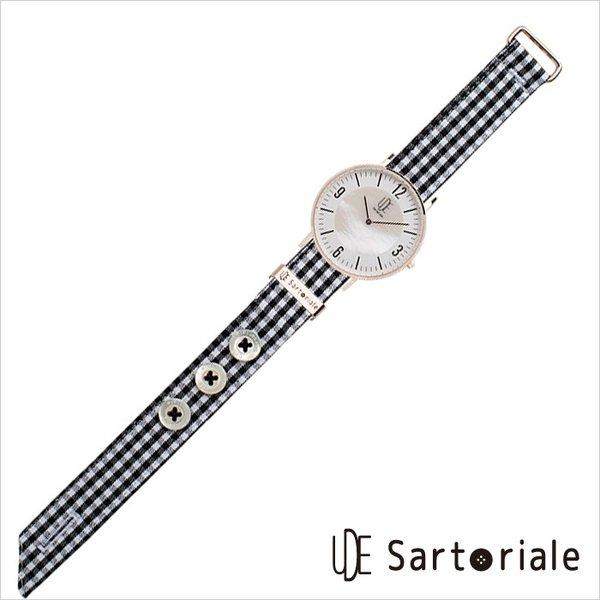 ウーデサルトリアーレ 時計 UDE Sartoriale 腕時計 チェック 黒 白 レディース ホワイト D-03-BSDP03 | LINEショッピング