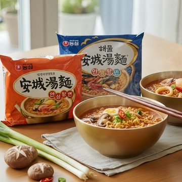 健康本味 韓國農心安城湯麵125g 泡麵 原味/海鮮 安城湯麵 農心 安城 韓國泡麵 泡麵