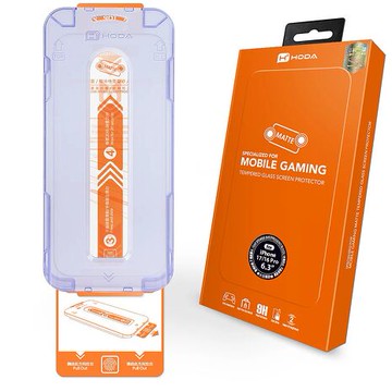 [預購]hoda【手遊霧面玻璃保護貼】for iPhone 17 系列 附無塵太空艙貼膜神器i17