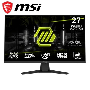 【MSI 微星】MAG 274QF 電競螢幕 (DP/HDMI*2/Rapid IPS/2K/0.5ms/180Hz/HDR/無喇叭/三年保固)