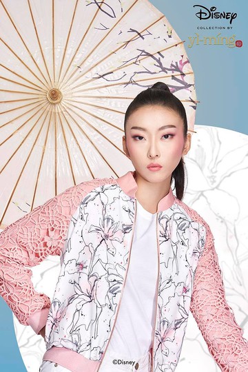 換季特賣(迪士尼獨家限量系列) 花木蘭蕾絲飛行員外套- 粉紅色