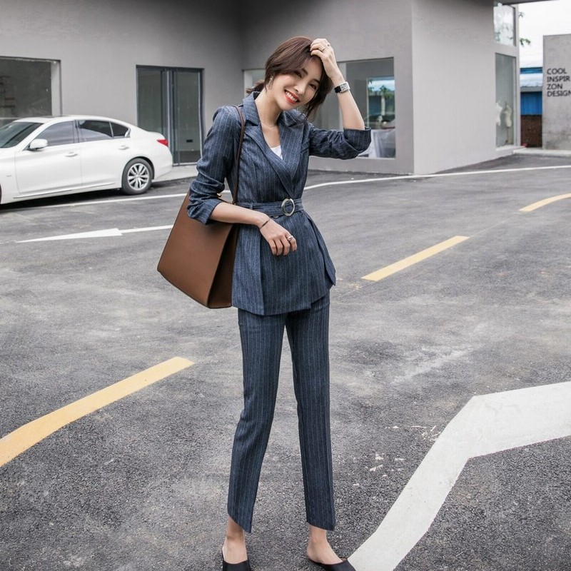 レディース スーツ セット アップ スーツ 人気 通販 おすすめ ボトムス 長袖 襟付き ベルト ウエストマーク 通販 Lineポイント最大0 5 Get Lineショッピング