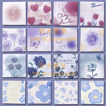 玫瑰系列便利貼日系ins風少女心復古色玫瑰花便簽紙帶粘性【雲木雜貨】