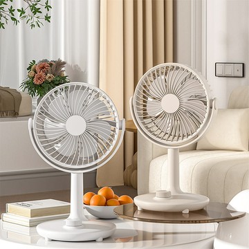360度旋轉DC循環桌風扇 白色