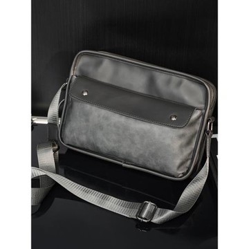 2025新款復古時尚郵差包單肩包 韓版男包休閑斜挎包潮流小方包包