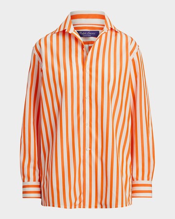 Capri Relaxed Fit Striped Cotton Shirt
