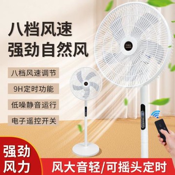 風扇落地扇家用辦公電風扇靜音空氣循環扇小型遙控大風力跨境出口