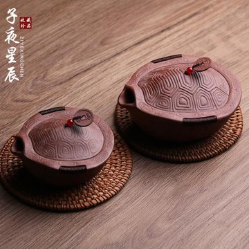 宜興紫砂壺富甲一方手抓壺全手工張月莫逐陶社泡茶壺仿生功夫茶具