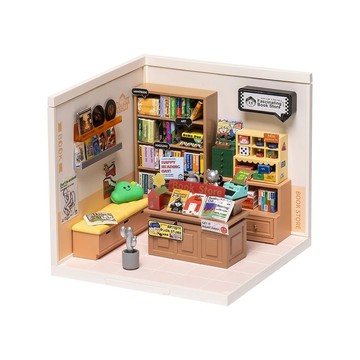 Robotime 若態 Rolife 若來 超級世界 含燈 diy手工小屋 積木 知識上頭 書店 DW004