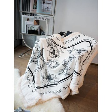 北歐簡約沙發毯輕奢高級辦公室午睡毯子加厚保暖冬季毛絨蓋毯被子