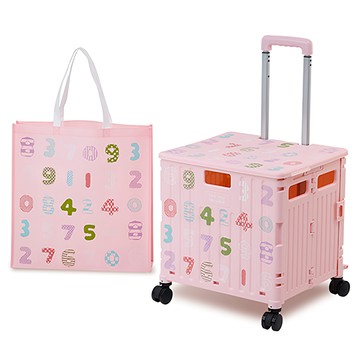Hiromimi SOUSOU 收納推車提袋組  數字遊戲 粉色  1組