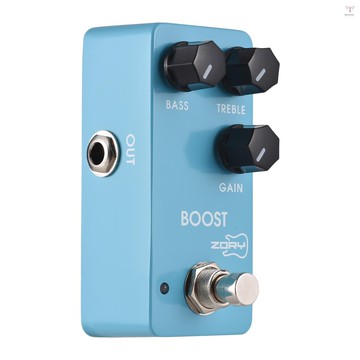 Zory Guitar Boost Effects Pedal BASS/TREBLE/GAIN 2-Band EQ C