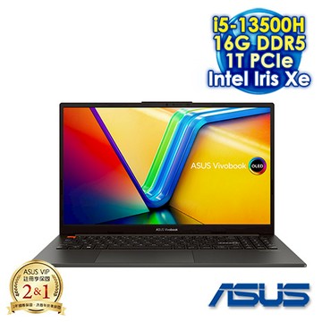 ASUS Vivobook S 15 OLED S5504VA-0132K13500H 午夜黑 15.6吋Evo筆電 (2.8K OLED 120Hz/Intel i5-135