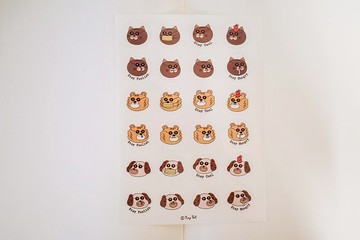透明貼紙 | 三種可愛的小動物