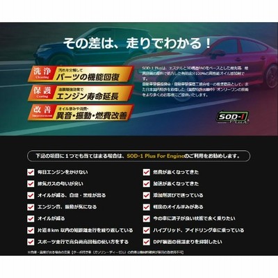 正規品】リニューアル版！SOD-1 Plus 4リットル 4L オイル添加剤 万能