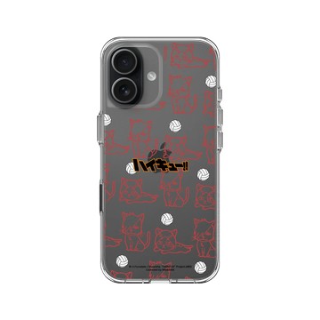 iPhone 17 Clear Case（相機按鈕） 透明 - 排球少年 Haikyu!! - 線稿風格 - 研磨&黑尾 01