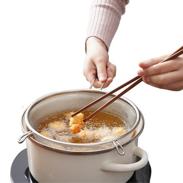 SP SAUCE 日本耳掛式直徑21公分不銹鋼料理濾勺