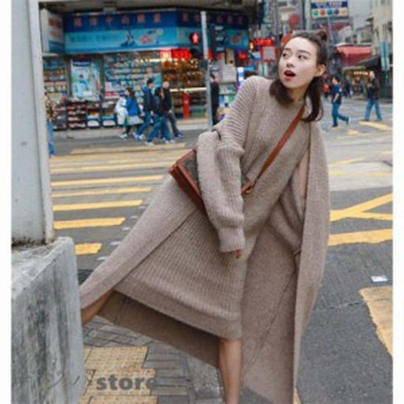 セットアップ レディース 秋冬 ワンピース きれいめ 2点セット 長袖 コート メリヤス セーター ニットセット カジュアル 通勤 オシャレ 通販 Lineポイント最大1 0 Get Lineショッピング