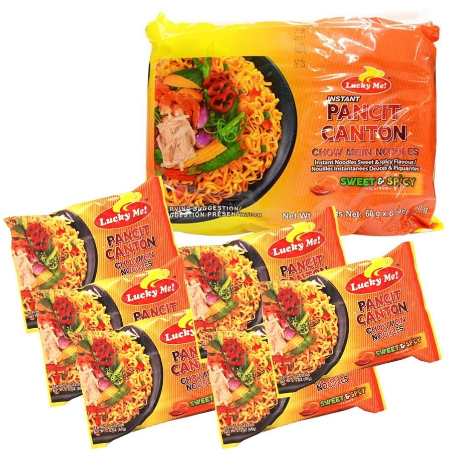 6袋入りパック／ラッキーミー（LUCKY ME） インスタント パンシットカントン スイートスパイシー 60g×6　アジアン食品　フィリピン　即席めん　焼きそば　料理