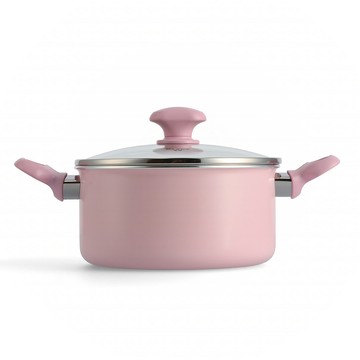 GreenPan GreenChef 鑽石陶瓷塗層不沾雙耳湯鍋 Sandstone系列 20cm (櫻花粉)(加蓋)(不挑爐具,IH爐適用)