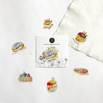 Mstandforc 森林裡的甜品聚會 貼紙12張