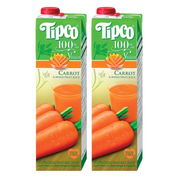 Tipco 100%胡蘿蔔綜合果蔬汁 2瓶  1L