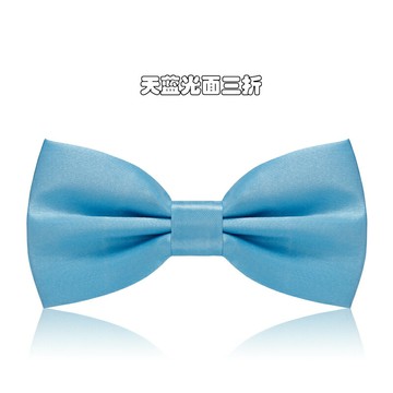 淺藍色領結男正裝結婚婚禮英倫蝴蝶結伴郎領花新郎黑色西裝女潮
