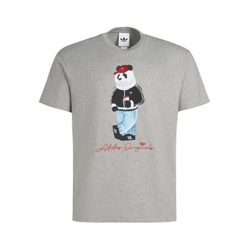 Adidas Dorophy Tee 3 男款 女款 灰色 寬鬆 熊貓 印花 T恤 休閒 運動 短袖 IB7067