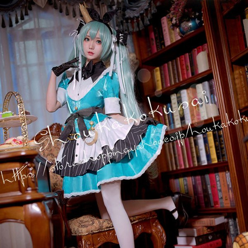 初音ミク 風 Vocaloid はつね ミク アリス Miku かわいいロリータ コスプレ衣装 ウィッグ Cosplay 変装 仮装 コスチューム 撮影 祭り 通販 Lineポイント最大0 5 Get Lineショッピング
