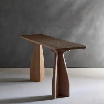 限時下殺 免運附發票 侘寂風實木玄關桌入戶玄關臺靠墻供桌長條案窄邊桌走廊端景臺條幾 出貨快PD15