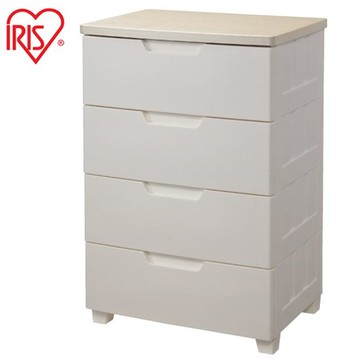 日本IRIS 米色天板四層收納櫃 寬56cm