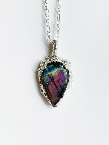 水滴拉長石月蝕項鍊