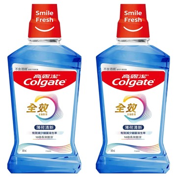 Colgate 高露潔 全效含氟漱口水 薄荷清新  500ml  2瓶