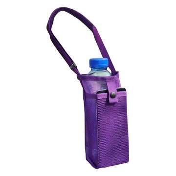 FANCY LIFE 斜背水壺背袋 紫色 輕巧便攜 時尚水壺配件  1個
