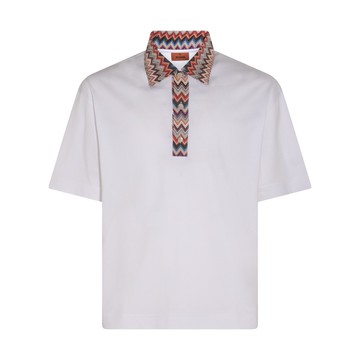 Missoni - White And Multicolour Cotton Polo Shirt