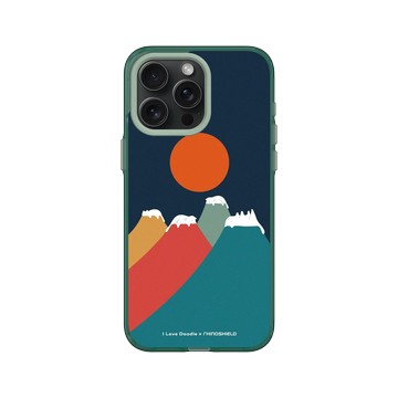 iPhone 15 Pro Max Clear 憂墨綠 - ilovedoodle (Lim Heng Swee) - Cat Landscape - Colorful Mountains 貓咪五彩山