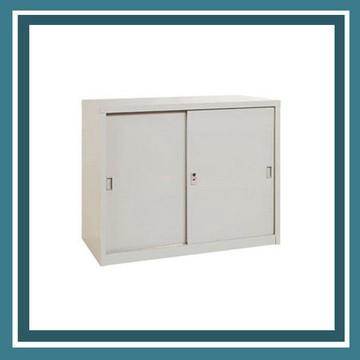 【必購網OA辦公傢俱】 US-2 鋼製拉門活動二層式 資料文件檔案櫃