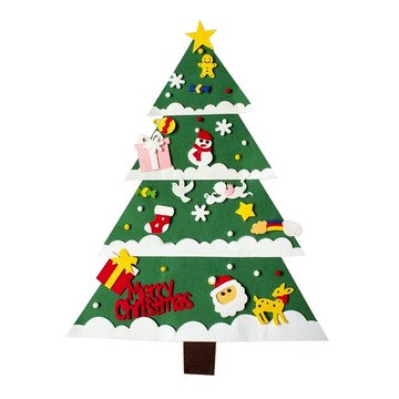 QiMart DIY毛氈布掛牆聖誕樹  1件