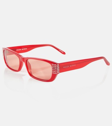 Magda Butrym x Linda Farrow embellished rectangular sunglasses