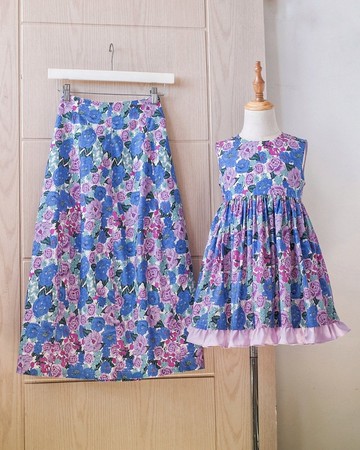 紫色浪漫親子裝母女裝