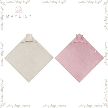 【LMW親子選品】🌿波蘭 Maylily - 竹纖兔兔連帽浴巾🌿