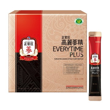 【頂級送禮首選】【正官庄】 高麗蔘精EVERYTIME PLUS(30入)(效期2027/06)小綠人認證