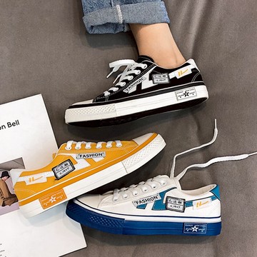 男鞋秋季新款網面布鞋韓版潮流百搭休閑板鞋學生透氣帆布潮鞋