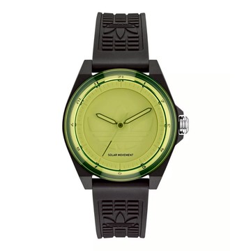 【ADIDAS 愛迪達】Project Four Solar 樹脂錶帶_AOST25530_黃色_41mm