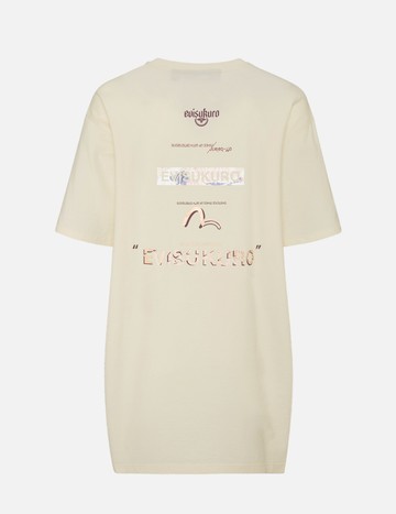 Ukiyo-E Infused Logo Label Print Oversized T-shirt