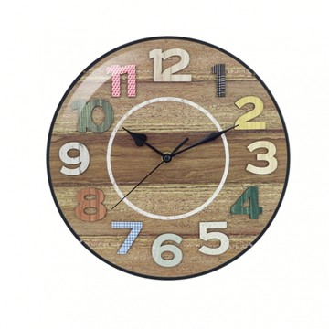 KINYO CL-215 鄉村風立體數字掛鐘12吋｜靜音設計×簡約質感居家時鐘｜4713057456572