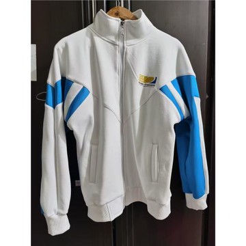 西安高新一中同款白色校服套裝春秋外套上衣直筒拼藍色褲子運動服