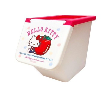 【震撼精品百貨】凱蒂貓_Hello Kitty~日本SANRIO三麗鷗 KITTY掀開式儲物箱-蘋果*22164