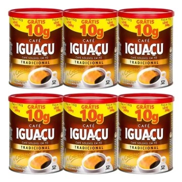 《6瓶》巴西 Cafe Iguacu 伊瓜蘇 頂級冷凍顆粒即溶咖啡 200g 黑咖啡 研磨細粉【南風百貨】